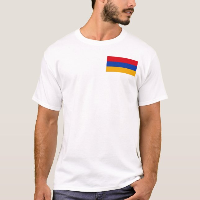 Armenien Flagga T Shirt (Framsida)