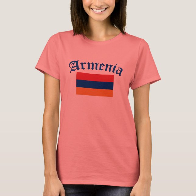 Armenien Flagga T Shirt (Framsida)
