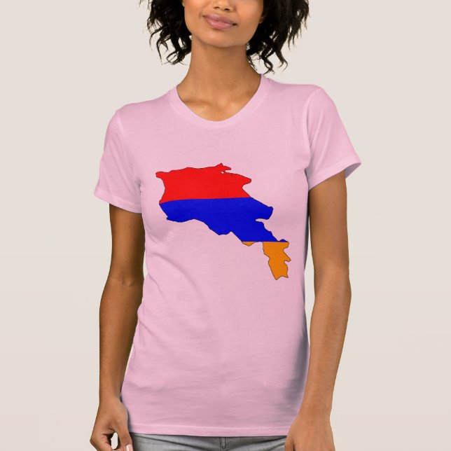 Armenien flaggakarta tee (Framsida)