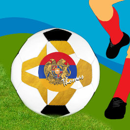 Armenien Football & Guld Armenian Flagga
