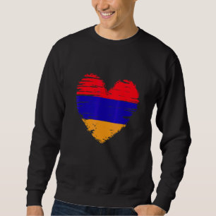 Armenien Heart Armenian Flagga Armenian Pride Lång Ärmad Tröja