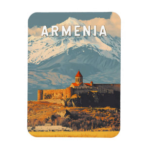 Armenien Illustration Travel Art Vintage Magnet