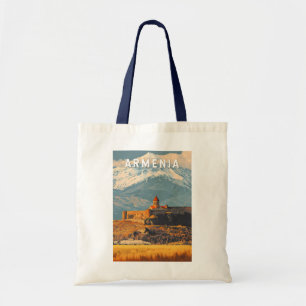 Armenien Illustration Travel Art Vintage Tygkasse