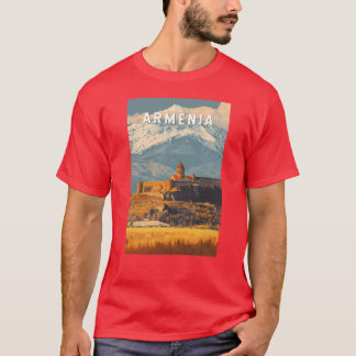 Armenien Illustrationresor Konst Vintage rolig vän T Shirt