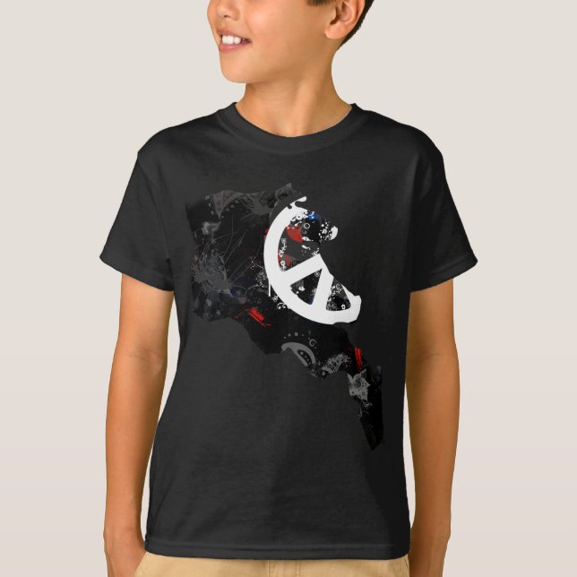 Armenien moderiktig fredstecken med den armeniska t-shirt (Framsida)