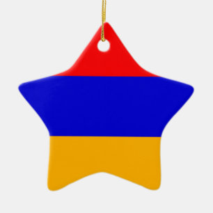 Armenien National Flagga Julgransprydnad Keramik