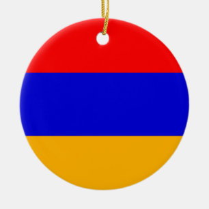 Armenien National Flagga Julgransprydnad Keramik