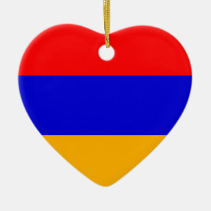 Armenien National Flagga Julgransprydnad Keramik