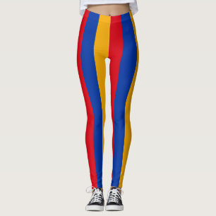 Armenien National Flagga Lodrät Stripe Leggings