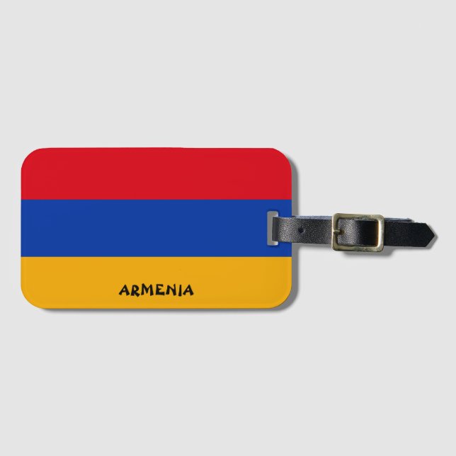 Armenien National Flagga Patriotic Bagagebricka (Framsida horisontal)