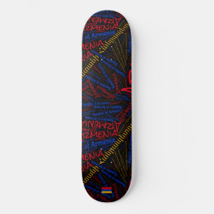 Armenien Nationell Stolthet Wordcloud Skateboard