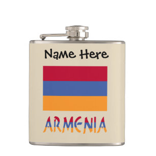 Armenien och Armeniens flagga Personlig Fickplunta