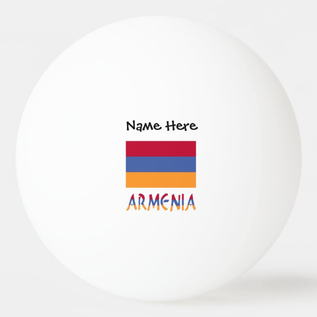 Armenien och Armeniens flagga Personlig  Pingisboll (Framsidan)