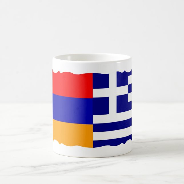 Armenien och Greklands Flagga-kaffe Mugg (Center)