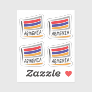 Armenien Pride X Flagga Klistermärken