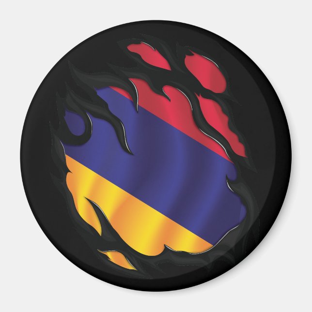 Armenien Ripping Flagga Magnet (Framsidan)