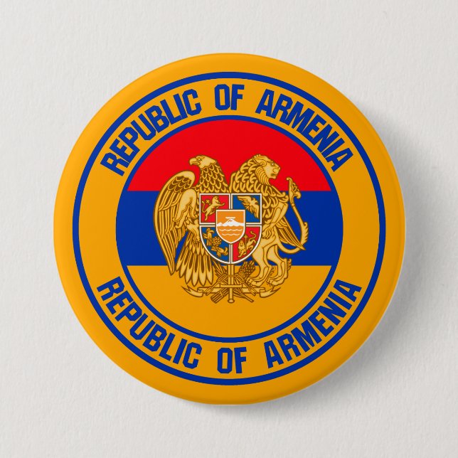 Armenien Round Emblem Knapp (Framsida)