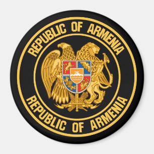 Armenien Round Emblem Magnet