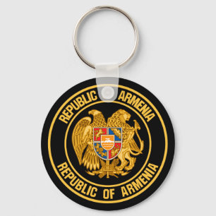 Armenien Round Emblem Nyckelring