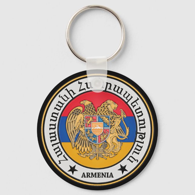 Armenien Round Emblem Nyckelring (Framsida)