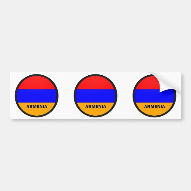 Armenien Roundel kvalitets- flagga Bildekal (Framsidan)