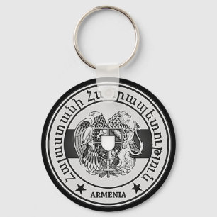 Armenien rundaEmblem Nyckelring