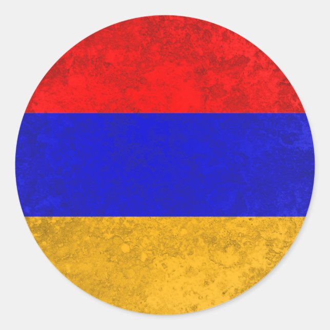 Armenien Runt Klistermärke (Framsida)