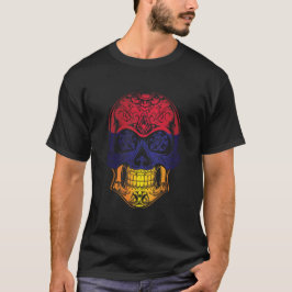 Armenien Skull och Ro Flagga T Shirt