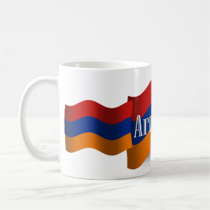 Armenien som vinkar flagga kaffemugg