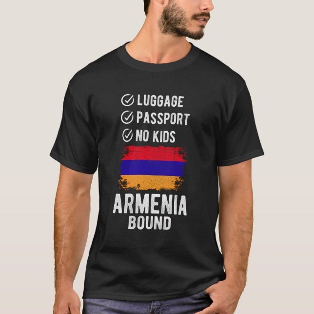 Armenien Souvenir Travel Vacation Armenien T Shirt (Framsida)