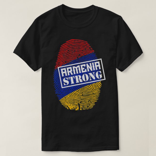 Armenien Starong Distress Armenien Flagga Na T Shirt (Design framsida)
