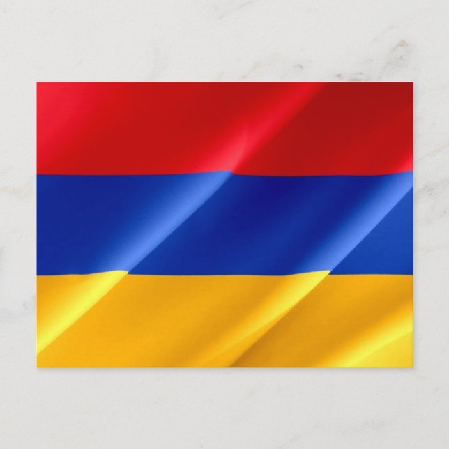 Armenien - väv från Armeniska flagga - Vykort (Framsida)
