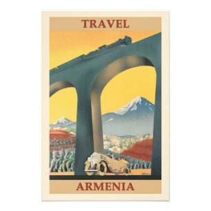 Armenien vintage affisch fototryck