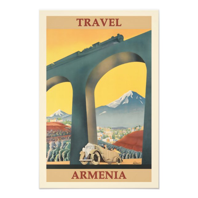 Armenien vintage affisch fototryck (Framsidan)