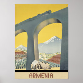 Armenien vintage resor poster