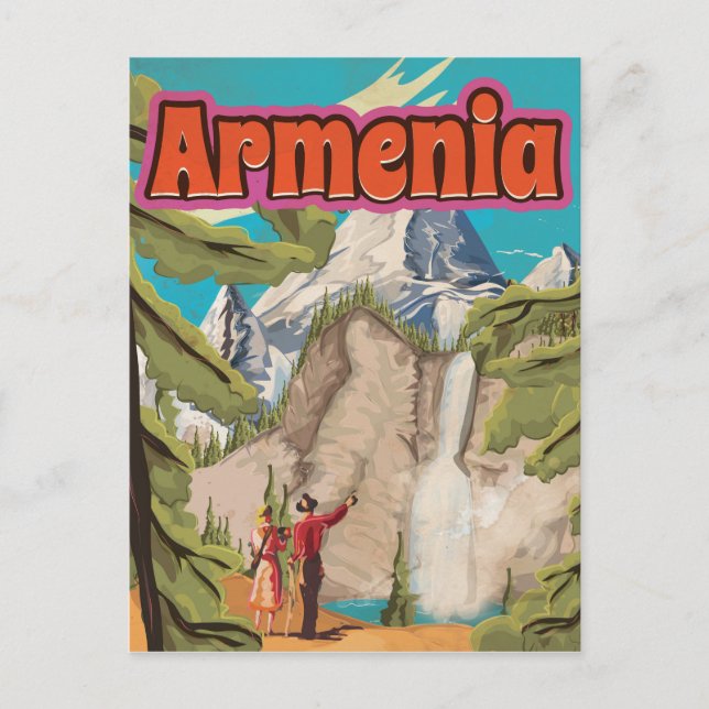Armenien Vintage resor Poster Vykort (Framsida)