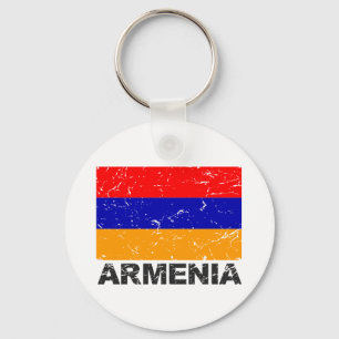 Armenien vintageflagga nyckelring