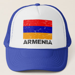 Armenien vintageflagga truckerkeps