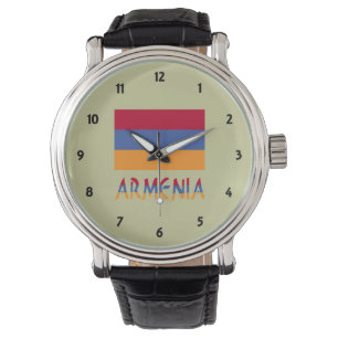 Armeniens flagga och Armenien i flaggans färger Armbandsur