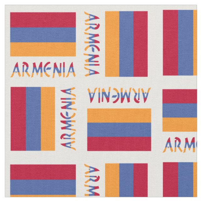 Armeniens flagga och Armenien i flaggans färger Tyg (Närbild)