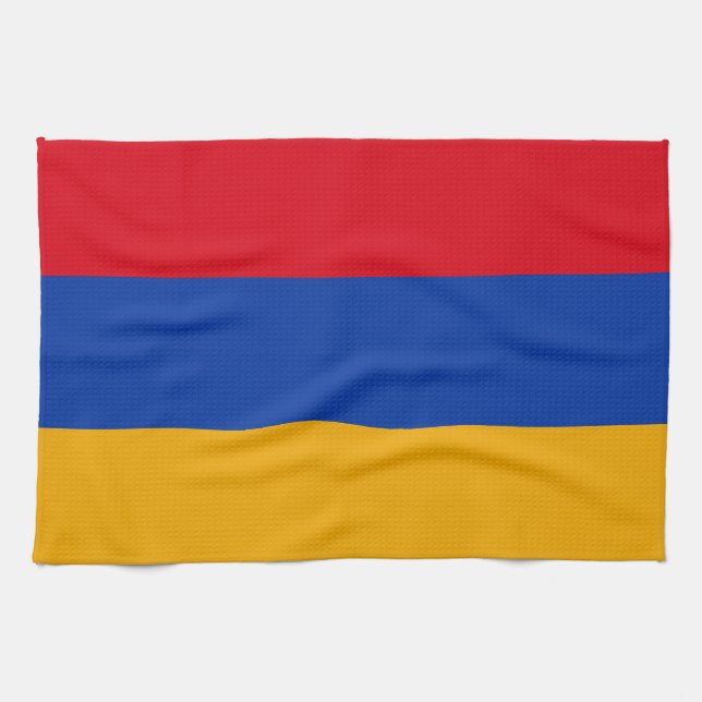Armeniens patriotiska flagga kökshandduk (Horisontell)