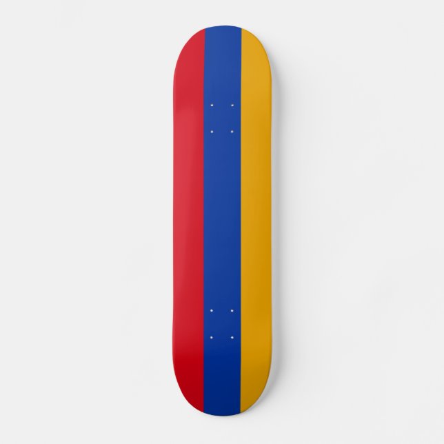Armeniens patriotiska flagga mini skateboard bräda 18,5 cm (Framsida)