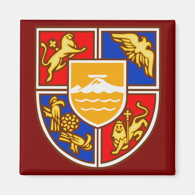 Armeniens statsvapen arv och symboler magnet (Framsidan)