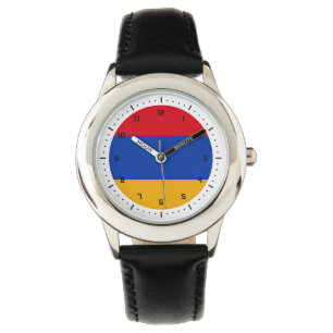 Armenienska flaggklocka armbandsur