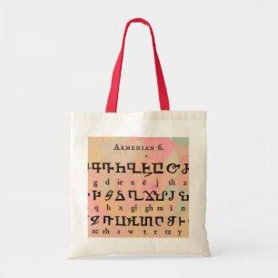 Armenisk alfabet Bag Tygkasse