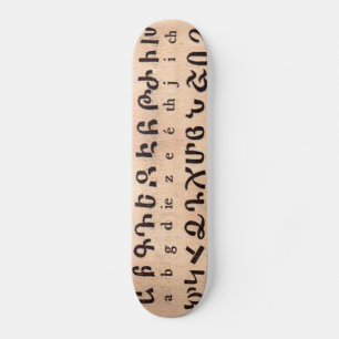 Armenisk alfabet Skateboard Bräda 21,5 Cm