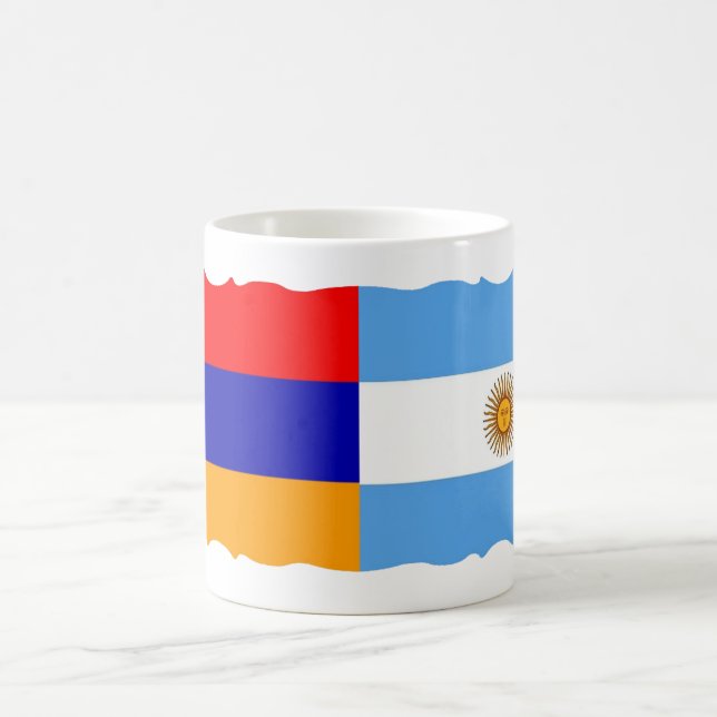 Armenisk & Argentina Flag Kaffe Mugg (Center)