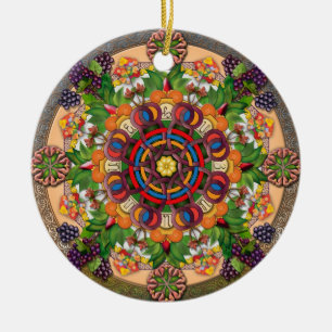 Armenisk druvaprydnad för Mandala Julgransprydnad Keramik