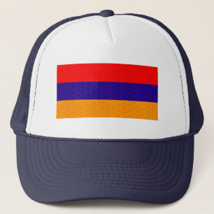 Armenisk flagga för vintagemönster truckerkeps