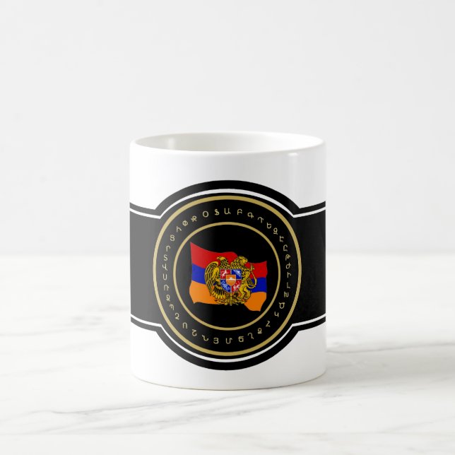Armenisk Flagga med Alphabet Mugg (Center)